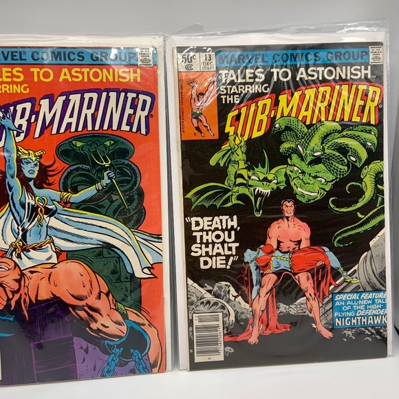 Vintage Marvel Comics 1980 Sub-Mariner 9,13 Comic Books Bagged/Boarded (2) - Picture 3 of 9